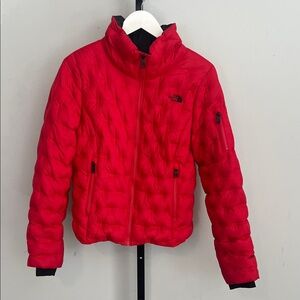 The North Face Women's Holladown Crop Jacket Red - Medium